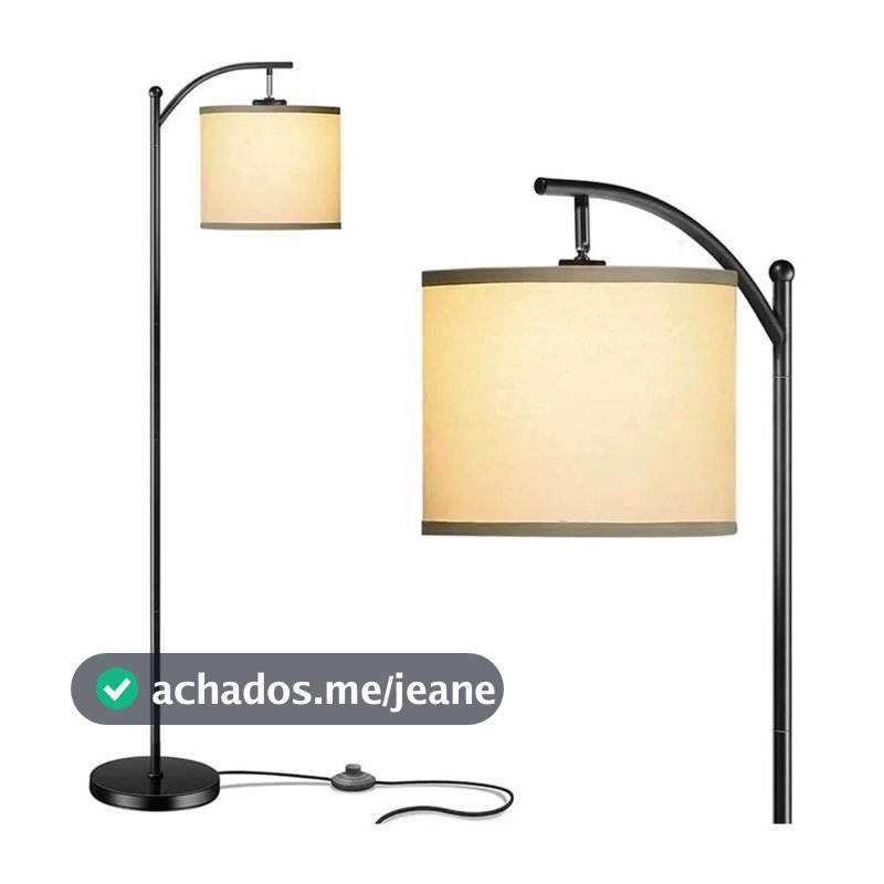 Luminária De Chão Quarto Sala  Luz Leitura Lustre