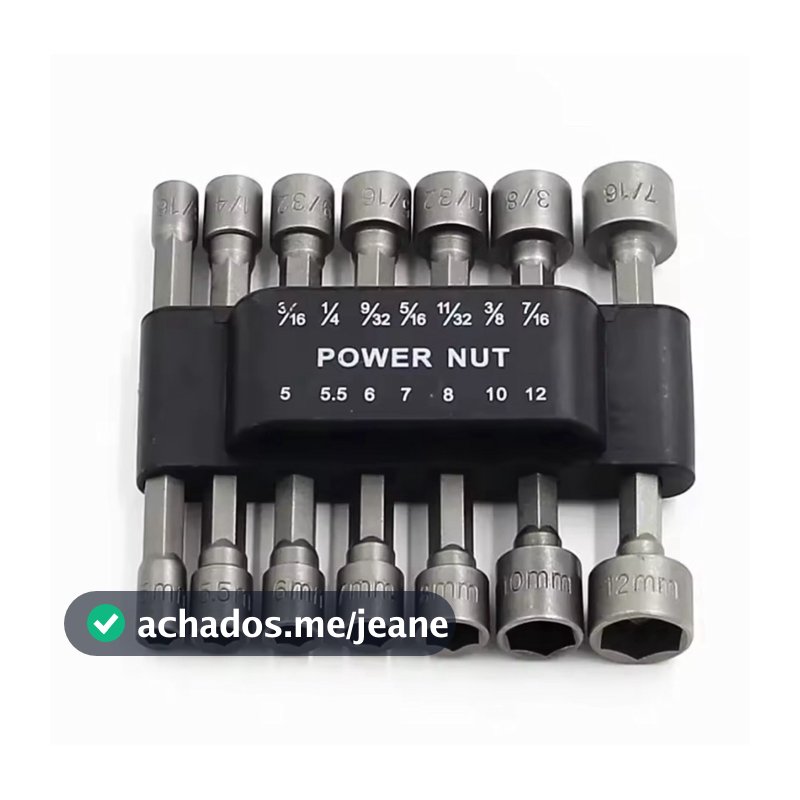 Kit Bits Soquete Canhão Sextavado Parafusadeira 5 A 13mm