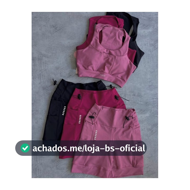 Conjunto Fitness Poliamida Blackout Corrida Top E Short Alta Compressão Com bolso