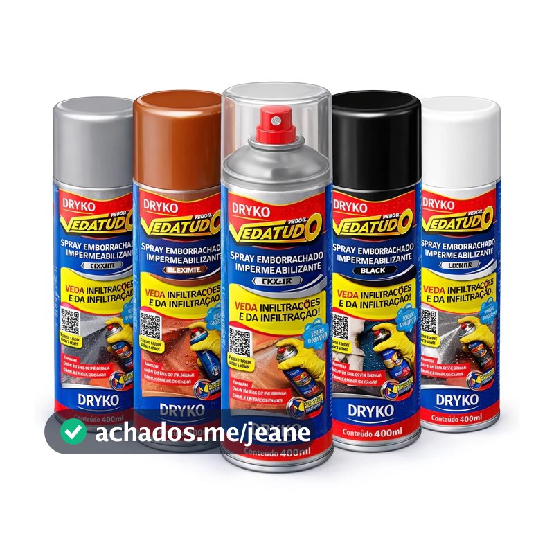 Borracha Liquida Impermeabilizante Spray Vedatudo Impermeável 400 ml Dryko