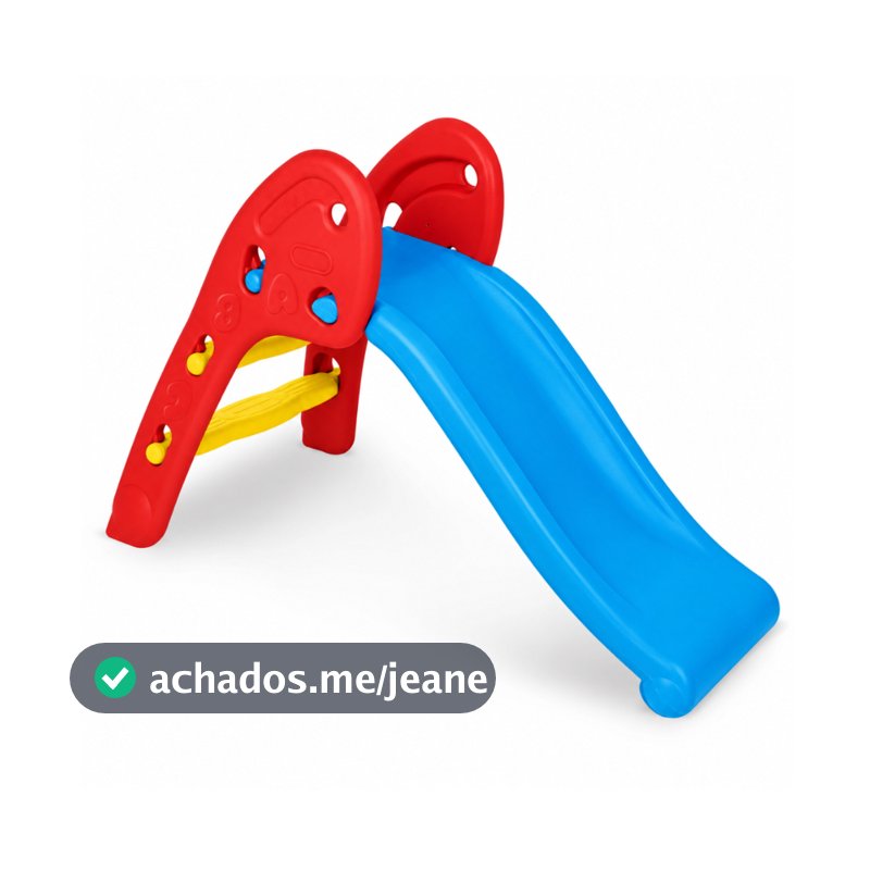 Escorregador Infantil para Criança 2 Degraus Parque Diversão Playground Dobrável Escorrega
