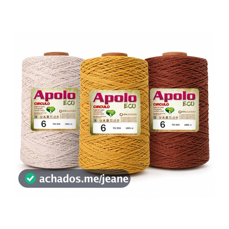BARBANTE APOLO ECO CIRCULO Nº 06 - 1,8kg - 1830 M TOQUE MACIO E RENDIMENTO IMBATÍVEL