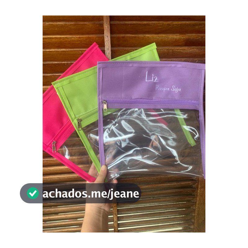 Saco organizador Bordado nome 26x30 cm, creche, escola,  porta jaleco enfermagem, medicina 1 un
