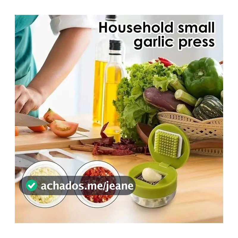 Prensa De Alho Multifuncional , Picador Manual , ABS E Aço Inoxidável , Fatiador , Portátil , Espremedor De Gengibre Com