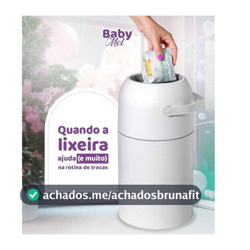 lixeira antiodor 3em1 original baby mel para fralda descartavel 20 fraldas
