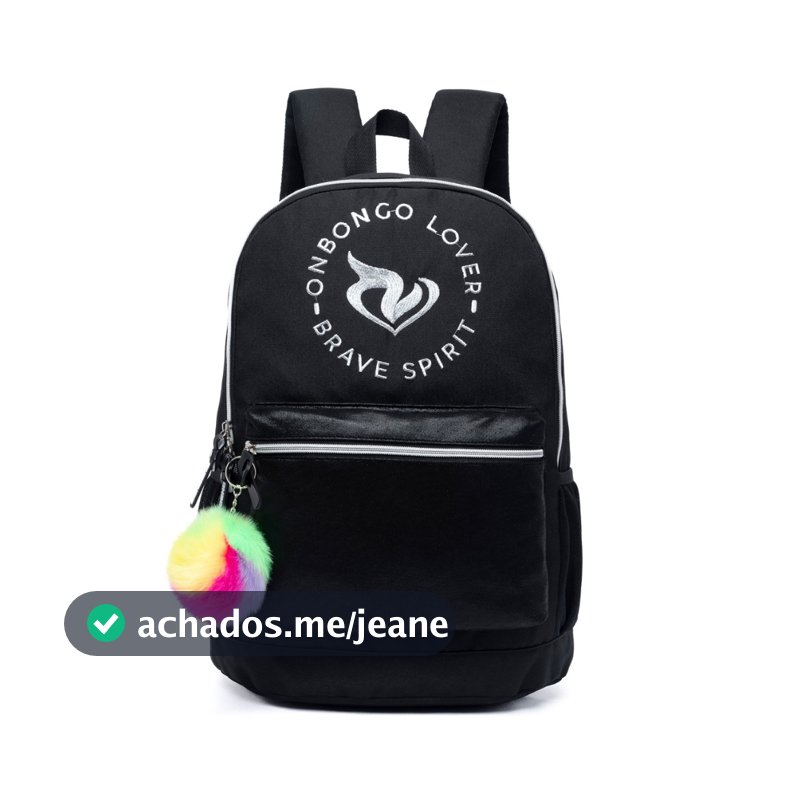 Mochila Casual Onbongo Pompom Espaçosa Resistente Leve