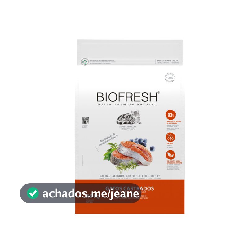 Ração Biofresh Gatos Castrados - 7,5Kg