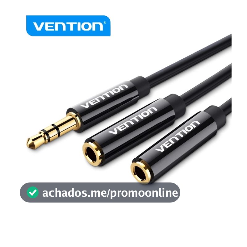 VENTION Headphone Splitter 3.5mm Audio Stereo Y Splitter Extension Cable Male to Dual Female Headphone Aux Jack Adapter