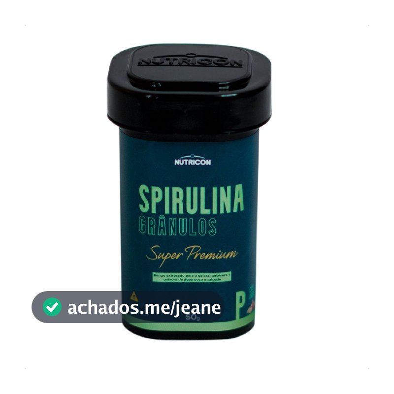 Ração para peixes Spirulina granulado 50g P nutricon