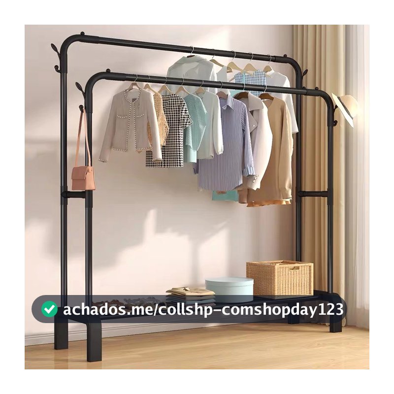 Cabide de roupas de poste único/duplo, cabideiro de secagem de roupas para serviços pesados, cabide de chão para varanda