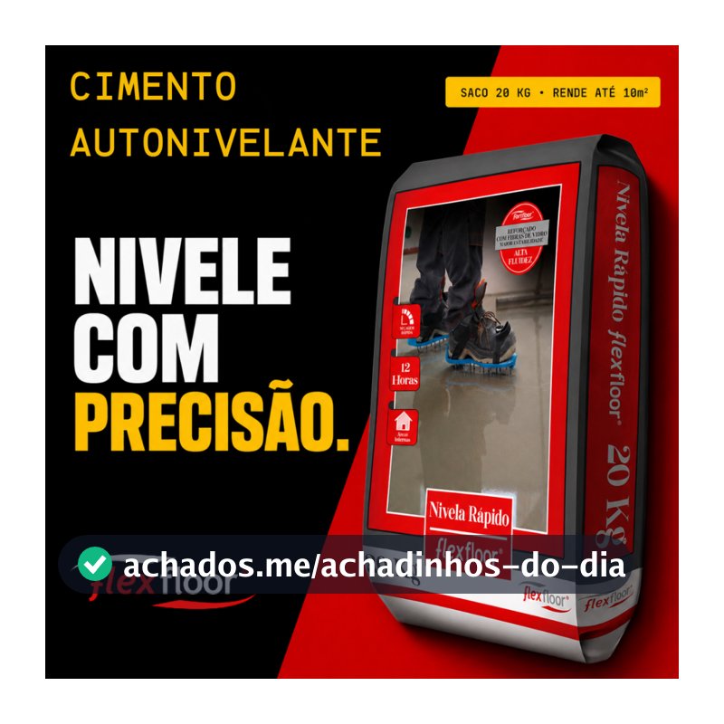 Autonivelante Nivela Fácil 20kg Secagem Rápida Para Regularizar Piso Interno Para Obras