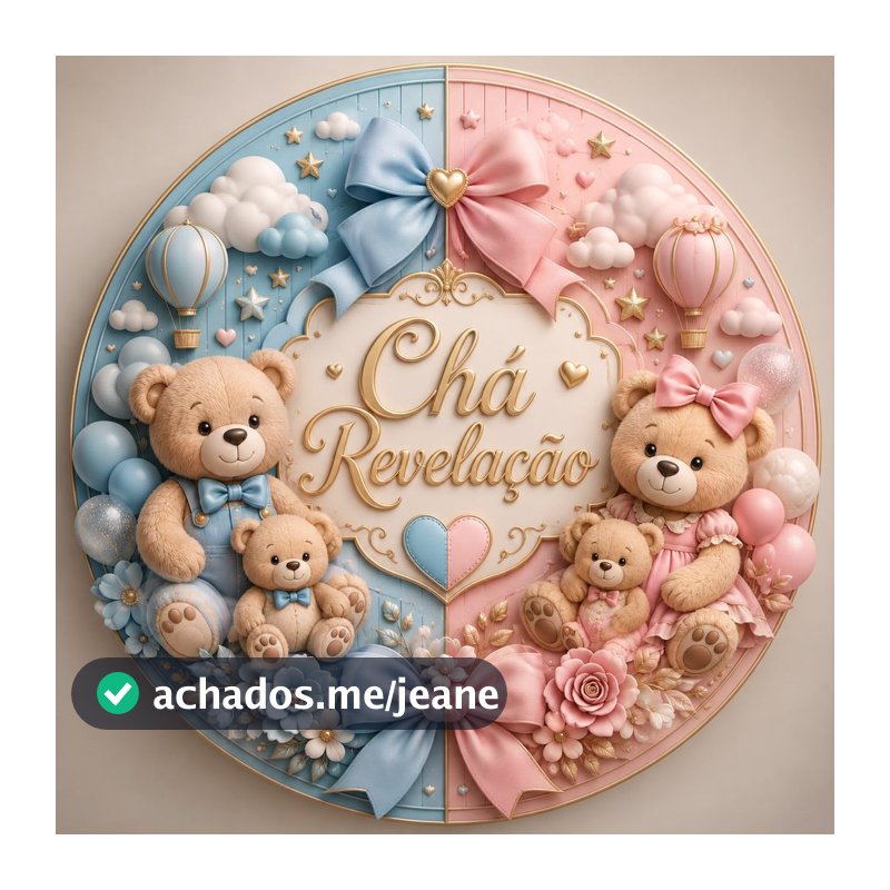 Painel redondo de tecido 1,50 e 55 cm sublimado decoração alto luxo Chá revelação todas as cores