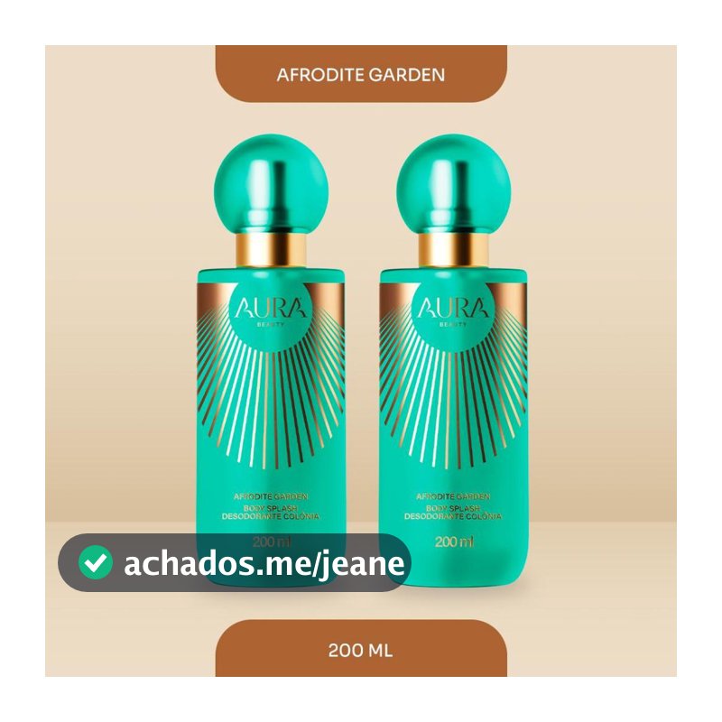 Dupla de Body Splash Afrodite Garden 200ml