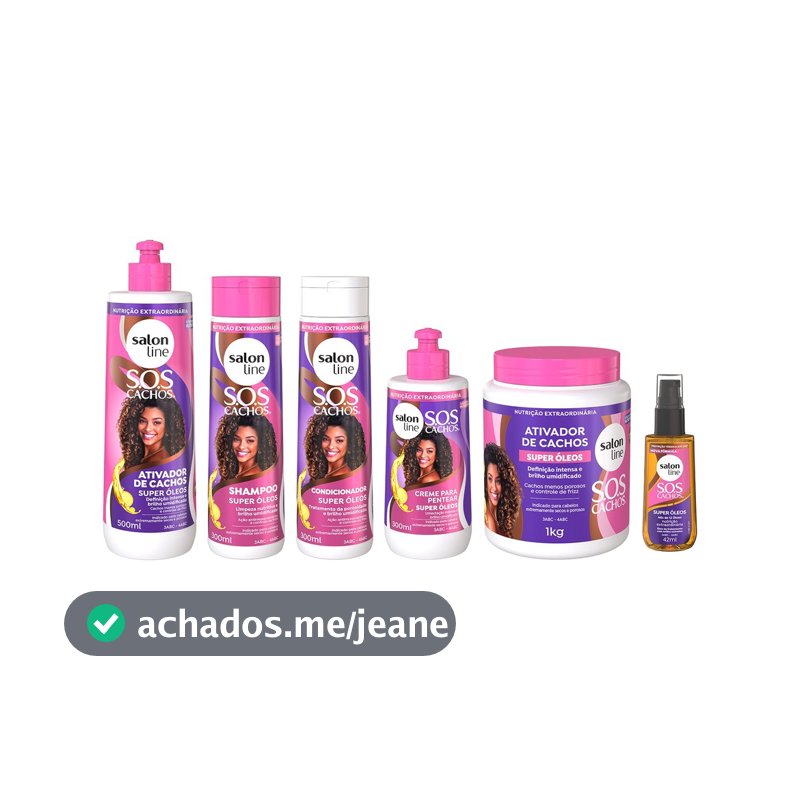 Kit SOS Cachos Super Óleos linha completa