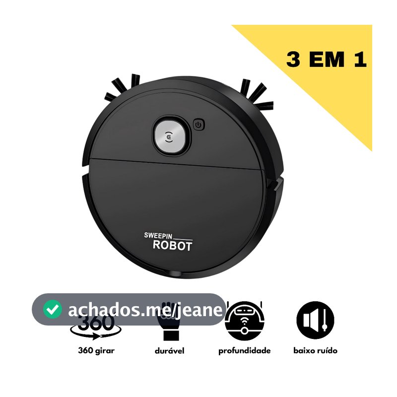 Robô Varredora/Aspirador De Pó Automática 3 Em 1 Limpeza Doméstica Robótico Inteligente E Silencioso