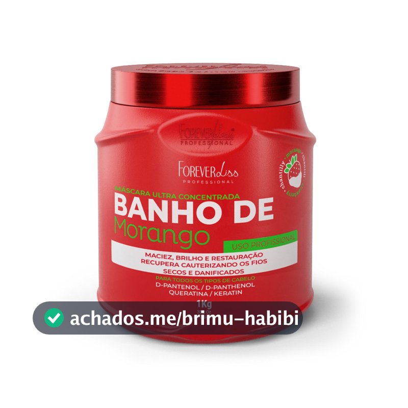 Máscara Banho De Verniz Morango Forever Liss 1Kg