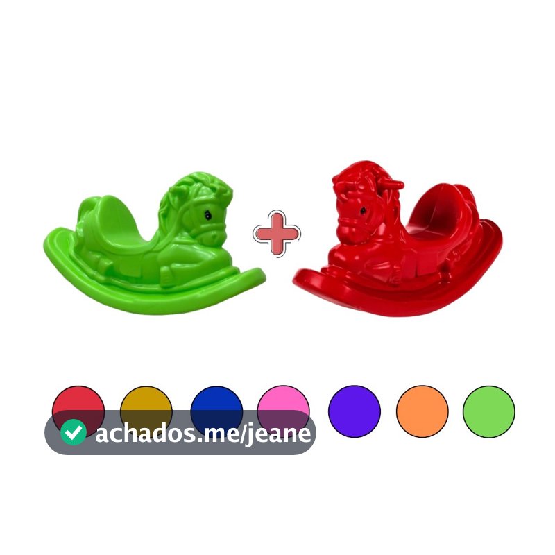 Gangorra Infantil Cavalinho – Kit com 2 Unidades Coloridas p/ Crianças