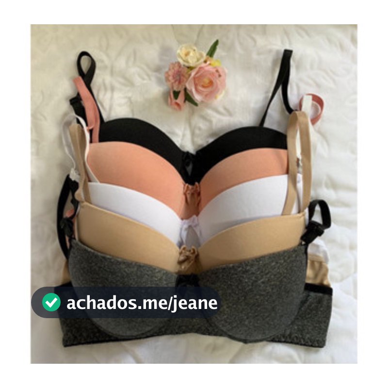 Kit C/4 Sutiã Básico Com Bojo Do P Ao Gg Direto da Fábrica Escolha Cor