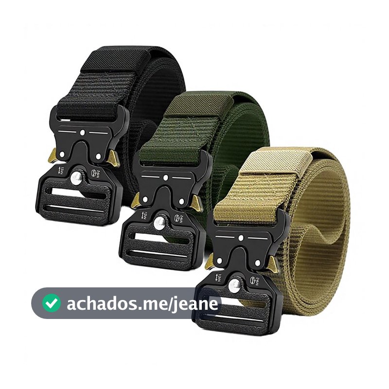 Cinto largo masculino nylon fivela e engate rápido
