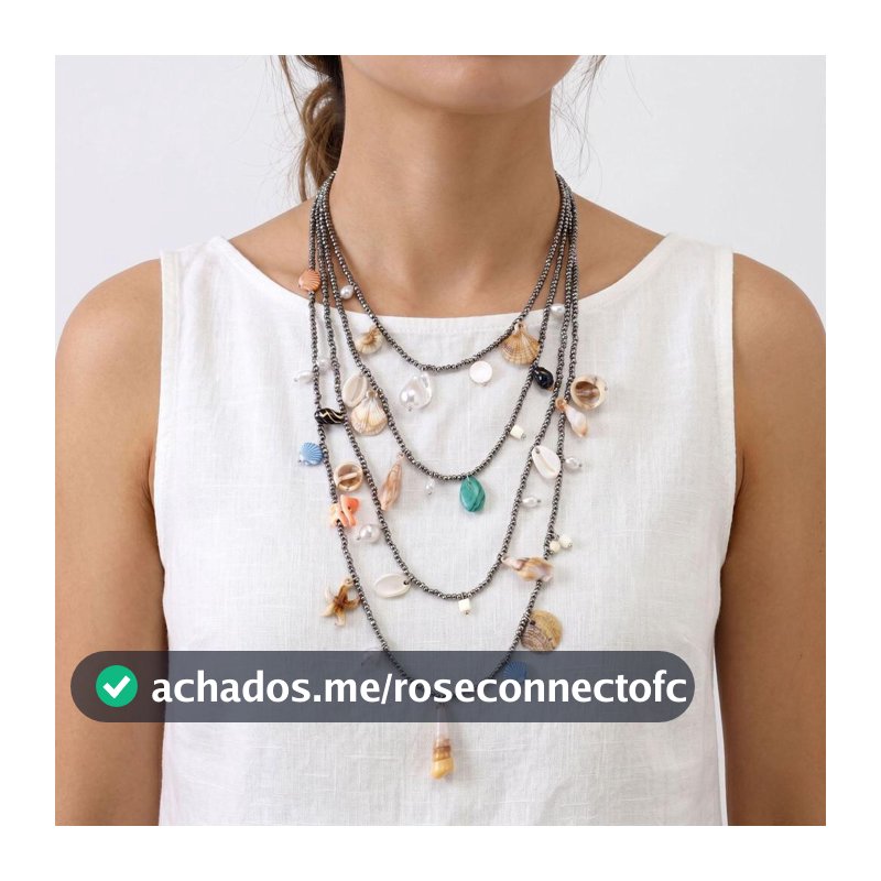 Luz estilo de luxo mão-frisado concha cachoeira colar boêmio estilo férias Multi-camadas em camadas clavícula corrente