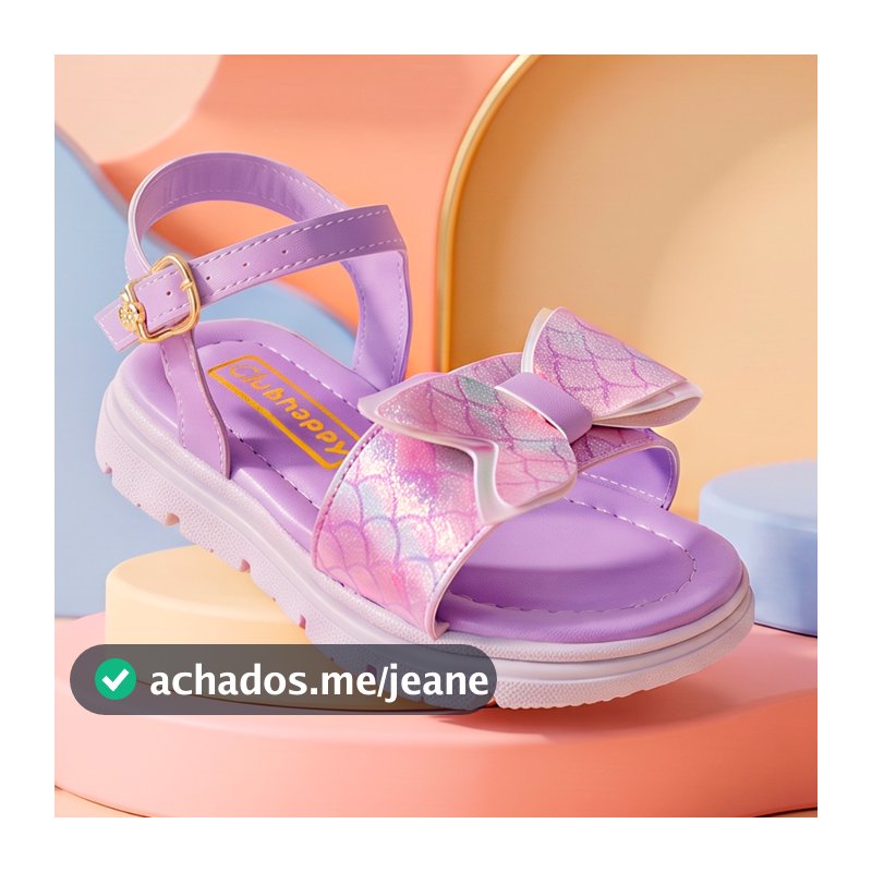 Sandalia Infantil Menina Feminina Sereia Club Happy