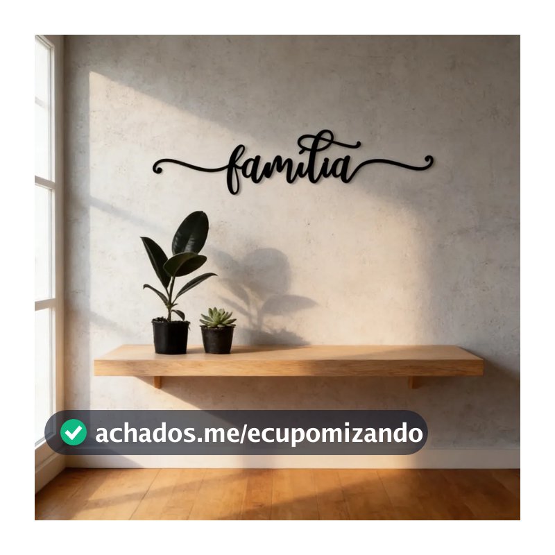 Quadro Decorativo Familia em MDF 3mm - acompanha dupla face