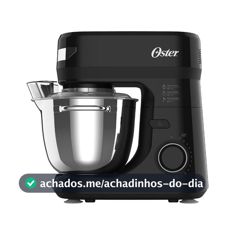 Batedeira Planetária Oster Preto Inox 4L 850w 127v OBAT641-127