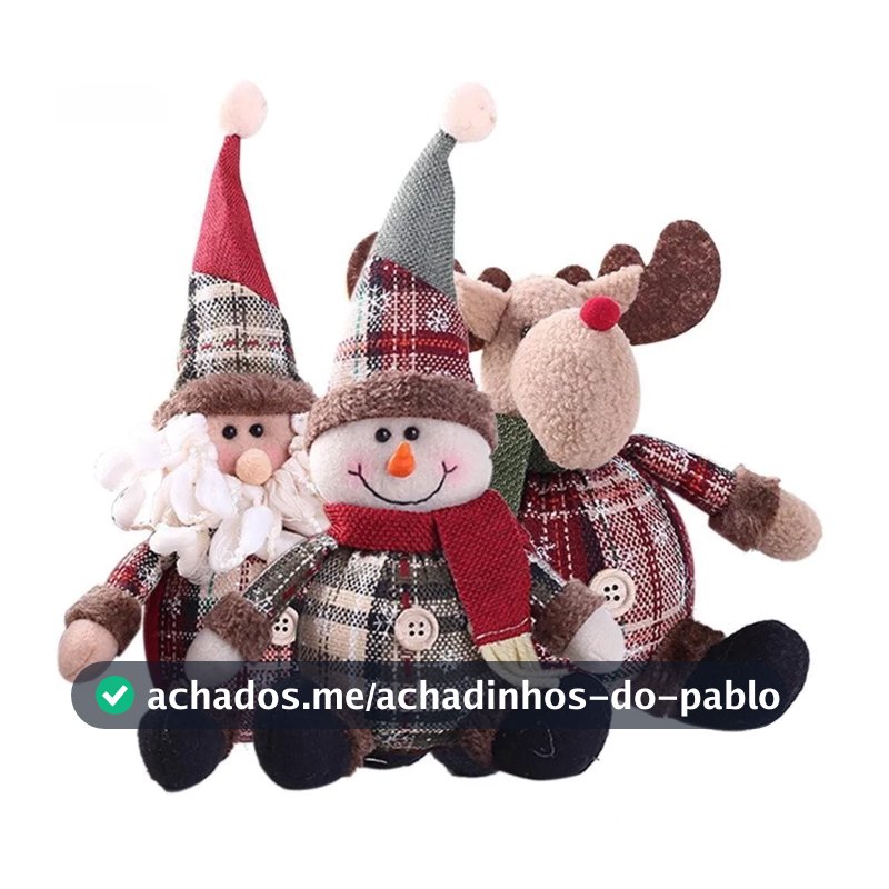 Boneco de Papai Noel/Moço de Neve para Decoração de Mesa de Natal
