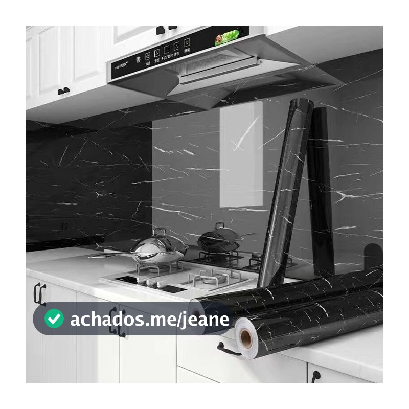 Adesivos de cozinha Resistente a Agua/Óleo/Fogo/Alta Temperatura - Usável em fogão/armário/porta Inovação com Filme