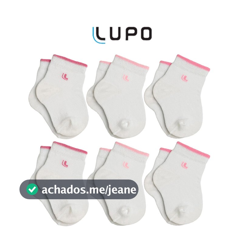 Lupo Kit 6 Pares de Meias Infantil Baby Femenino