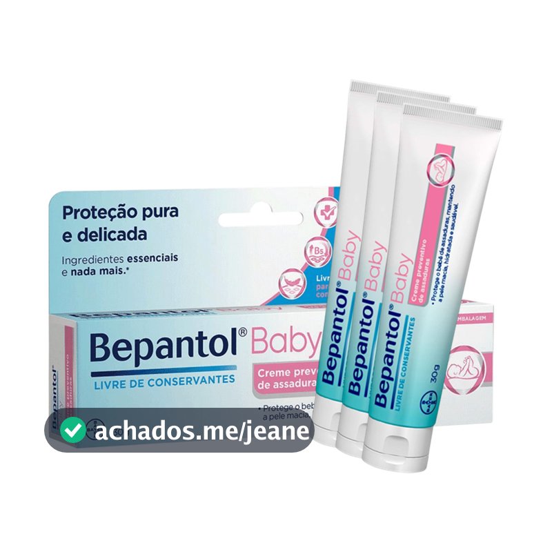 Creme Preventivo De Assaduras Bepantol Baby 30g KIT C/3 UN