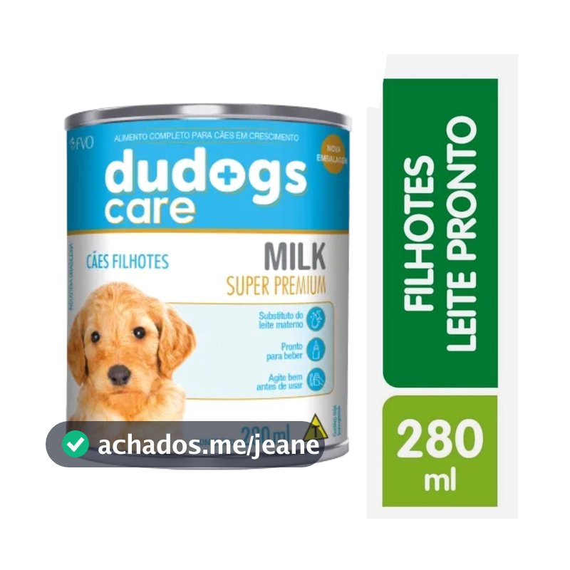 Leite Pronto para Filhotes Super Premium Dudogs Care 280Ml