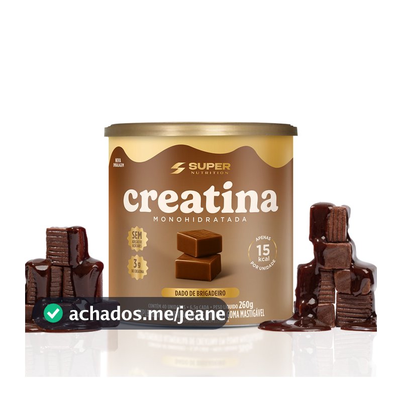 Caramelo de Creatina Sabor Brigadeiro (40 unidades)