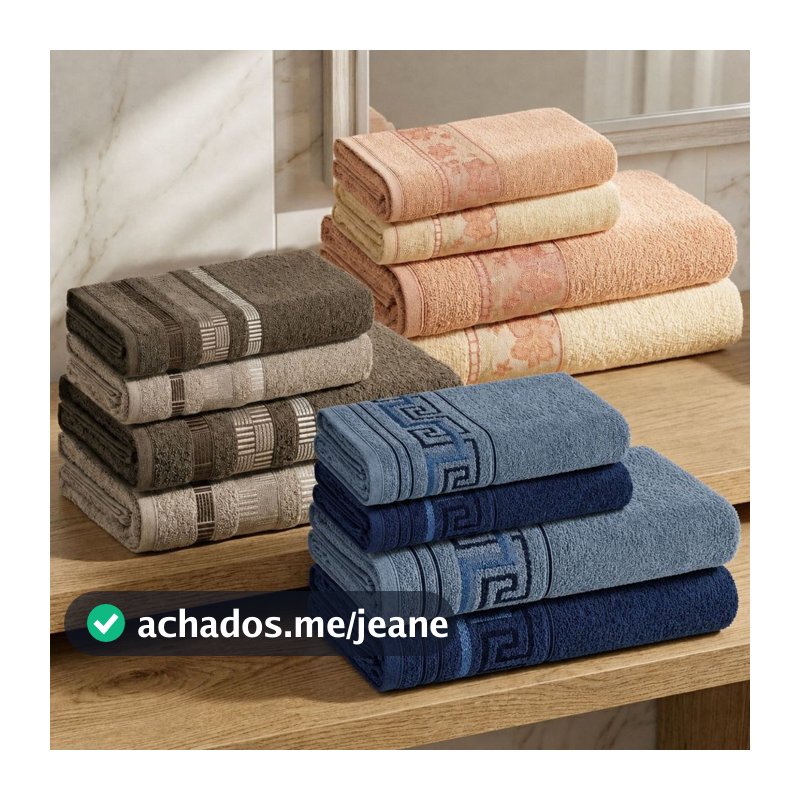 Jogo de Toalhas Karsten 100% Algodão 4 Pçs Macia Felpuda Soft Max Alta Absorção Moreto Vivaz