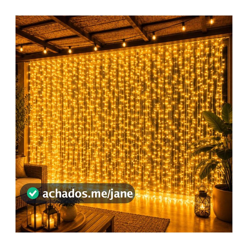 Cortina de LED Fada Cordão de Luz Janela Estrelas Guirlanda de Natal Alimentada por USB