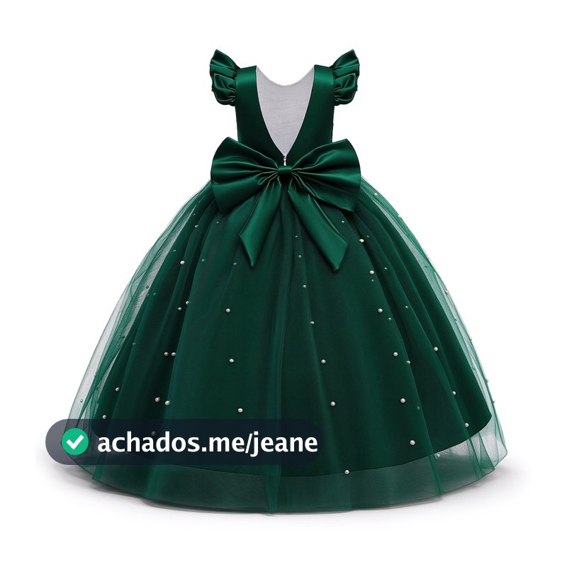 Tule Flor Menina Vestido Puff Cinta Profunda V Volta Grande Arco Pérola Pontilhado Formal Para Bola De Formatura  LP-278
