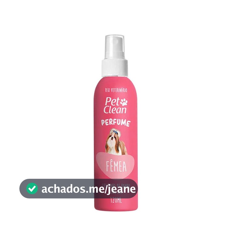 Perfume para Cães e Gatos Pet Clean Fêmeas 120ml