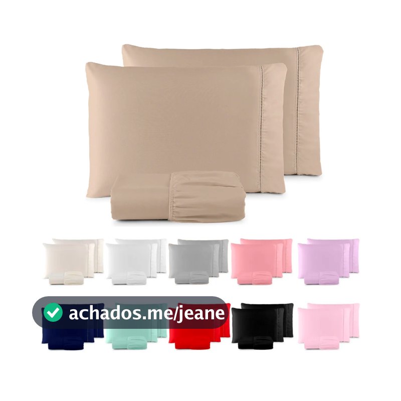 Jogo Lençol Casal/Queen/King 3 Peças Solteiro 2Pçs 400 Fios Ponto Palito 100% Micropercal IMPERDIVEL