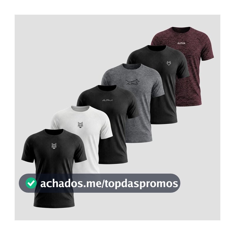 Kit 6 Camisetas Mais Procuradas Alpha Co