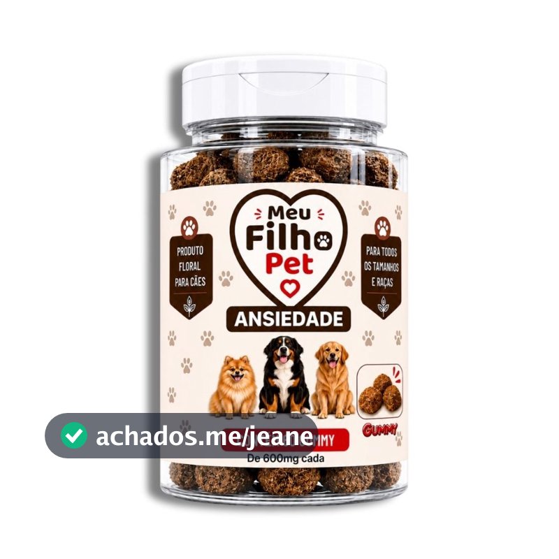 Gummy Para Cachorro e Cães 60 Gummies Menos Agitação Pet Relaxamento Natural