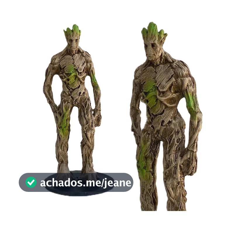 Boneco Colecionável Estátua Action Figure Groot Adulto Guardiões da Galáxia Marvel Resina