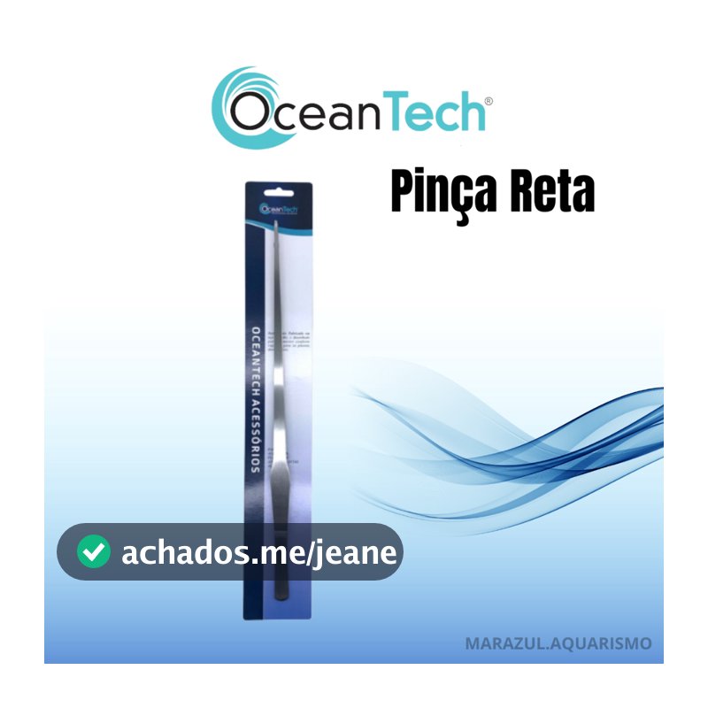 Pinça Em Aço Inox RETA 27cm/ 38cm Ocean Tech Para Aquários plantados ou alimentação