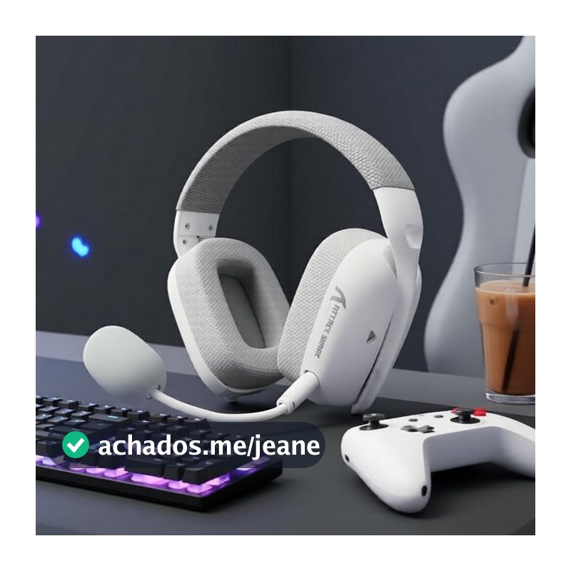 Fone de Ouvido Gamer Attack Shark L80PRO 3 em 1 2.4G/BT5.3/Com Fio Drivers 40mm HiFi Ultra-Baixa Latência 20ms