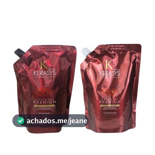 Kit Kerasys - Oriental Premium Red Camellia Oil EX (Shampoo + Condicionador 500ml REFIL)