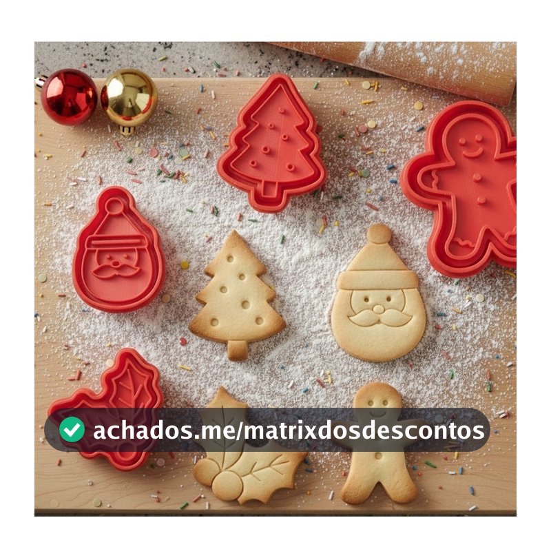 Azevinho, Papai Noel e Boneco de Gengibre Cortador de Biscoito / Cookies / Massinha / Biscuit Carimbo Arvore de Natal