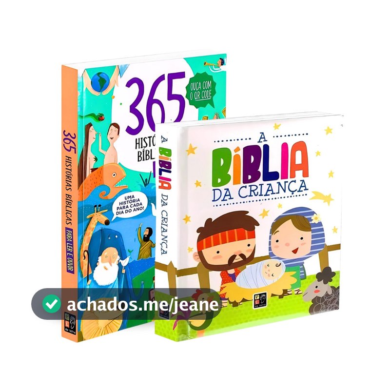 Kit Bíblia da Criança + 365 Histórias Bíblicas Para Ler e Ouvir Ilustrada