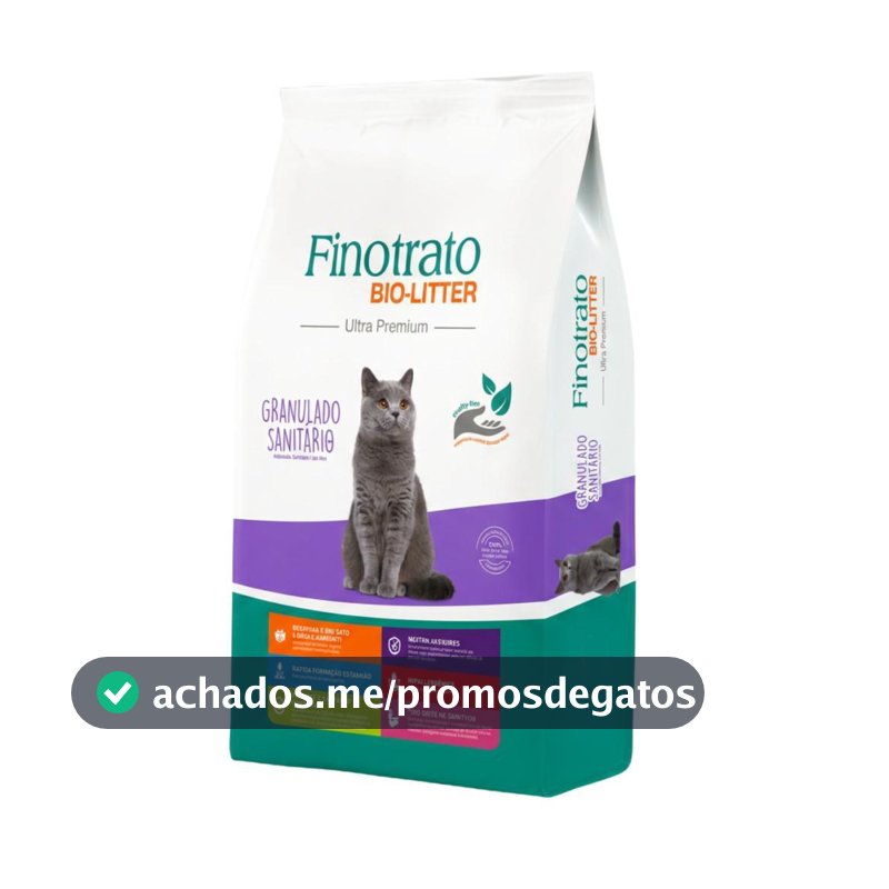 Granulado Sanitário Premium P/Gato Finotrato Bio Litter 10Kg
