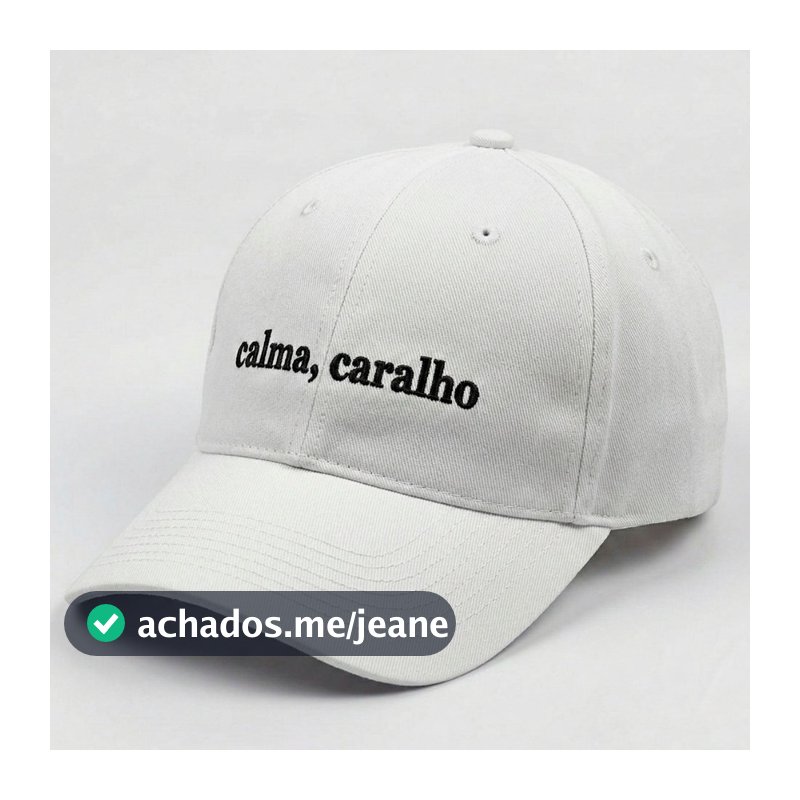 Boné Bordado Calma Caralho Unissex Aba Curva Ajustável Fivela Moda Casual Streetwear Premium Dia Dia