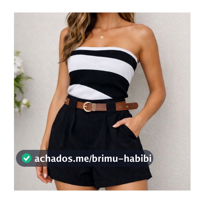 Conjunto Fany Acompanha Short Alfaiataria Com Cinto + Body Anarruga