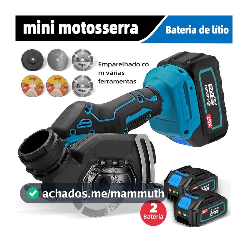Serra Circular Portátil 20V com 2 Baterias Serra Mármore Serra tipo Makita